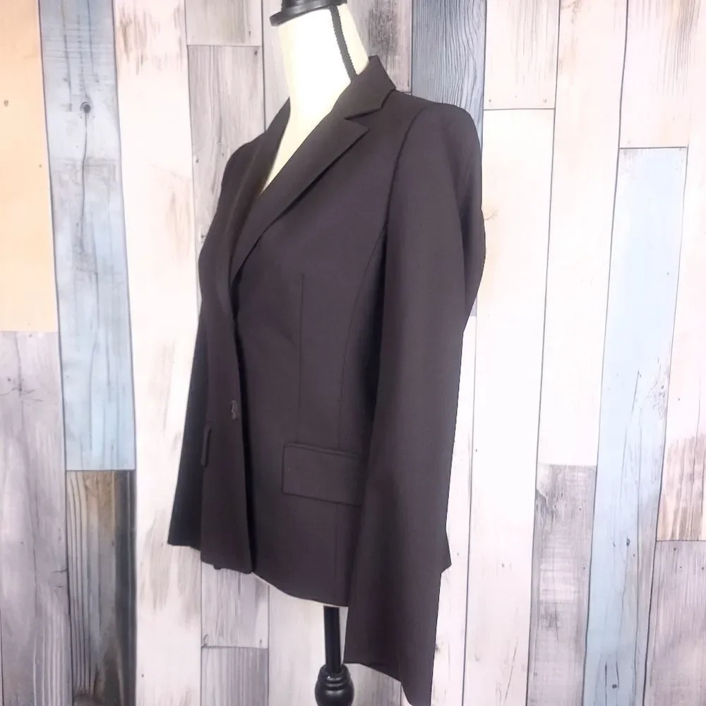 Hugo Boss Brown Fitted Two Button Blazer
